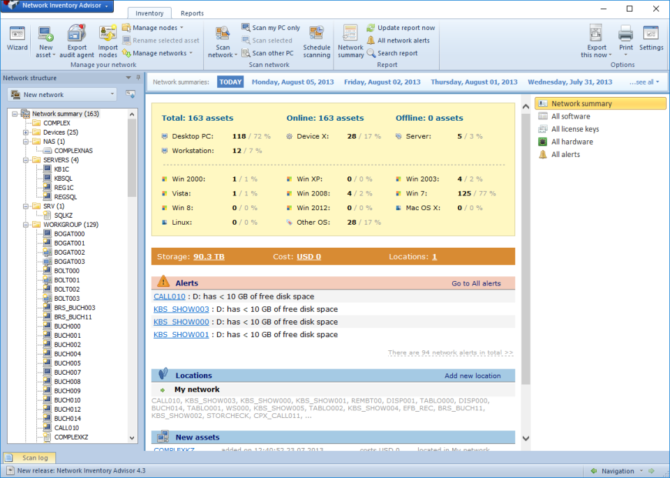 screenshot of Network Inventory Advisor